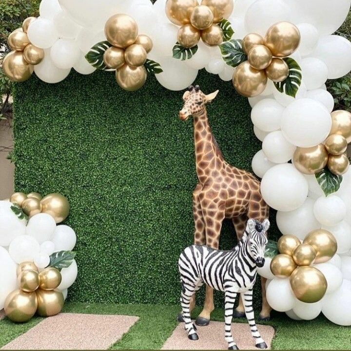 arche ballons theme jungle bapteme